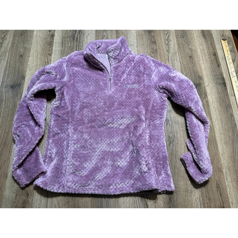 Columbia Shirts Women Size Medium Purple Fleece Fire Side II Sherpa Pullover